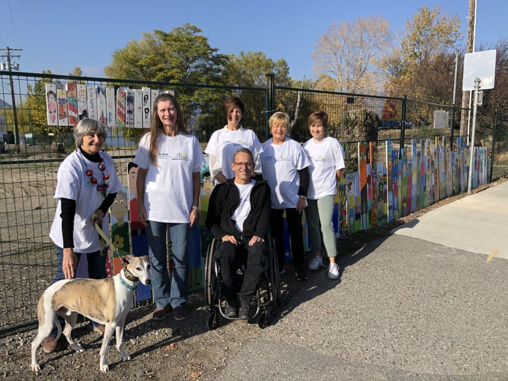 Paul Clark, vice chair of KALAS, with member of the Pandosy Art Walk Team